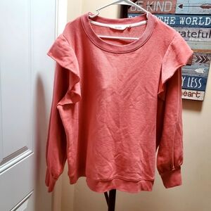 Candace Cameron Bure Coral Pink Crewneck Sweatshirt